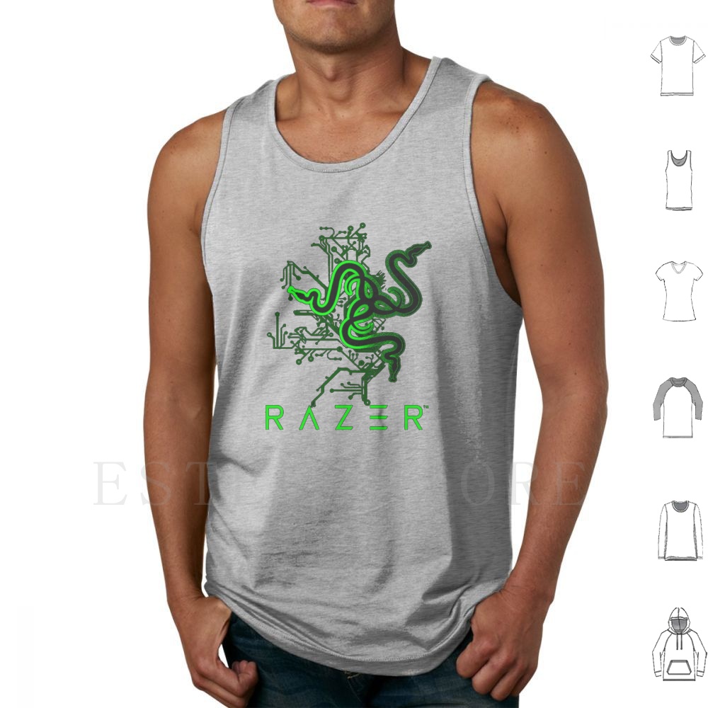 Board Game Print - Razer Circuit Zwarte Tanktops Vest Game