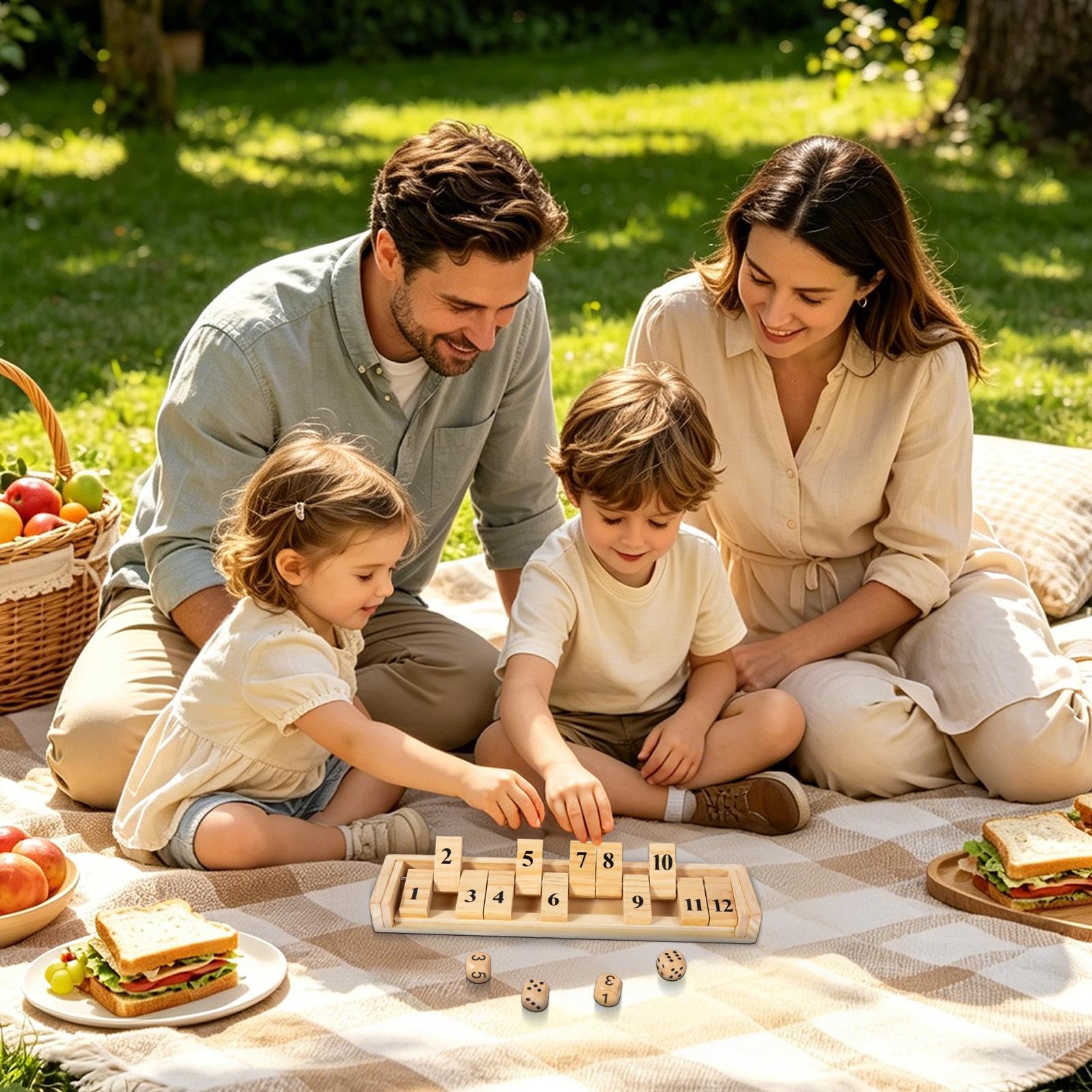 Board Game Vintage - Shut The Box-spel Houten bordspel met