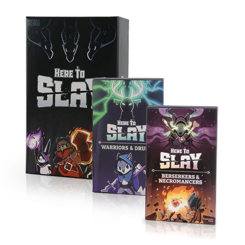 Board Game Here To Slay - Onstabiele spellen Slay Sleigh Fighting Strategie-spelencollectie