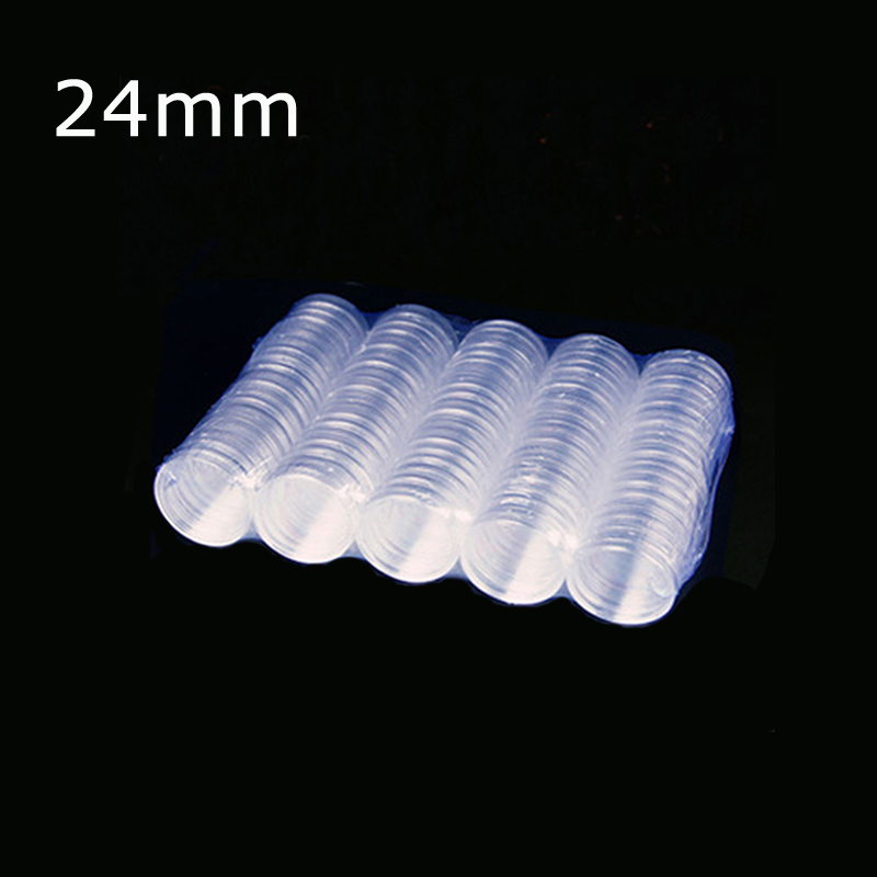 Board Game Bang - 100 Stuks 24Mm Clear Plastic Protector
