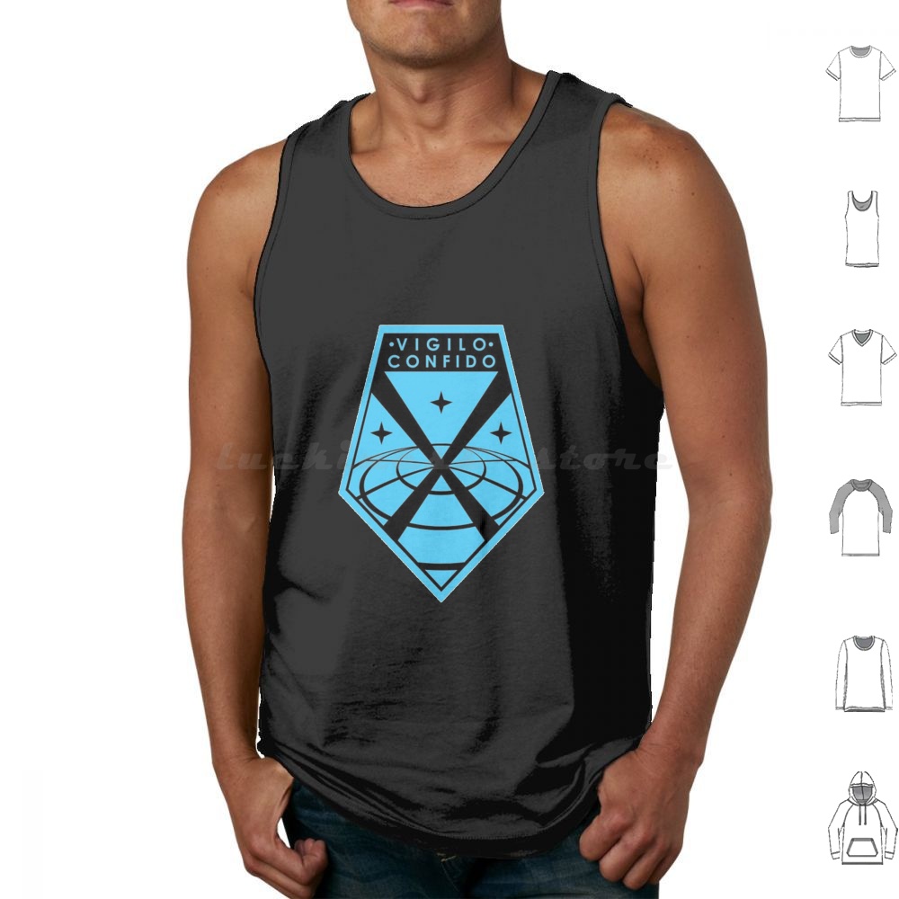 Board Game Print - Vigilo Confido Xcom Tanktops Vest Mouwloos