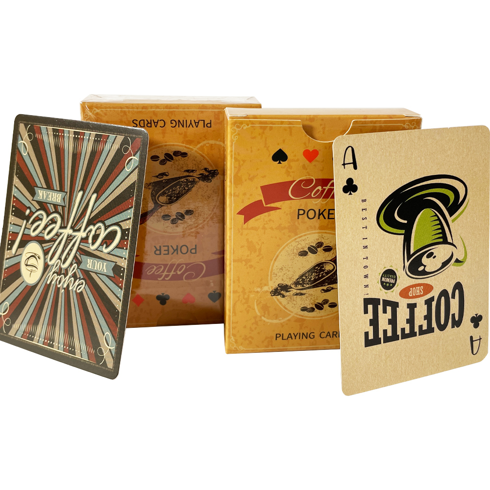 Board Game Vintage - 1Set Vintage Koffieboon Speelkaarten Afdrukken Bordspel