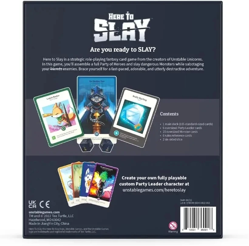 Hier om te verslaan: Base Game - Board Game Here To Slay recensie en prijs