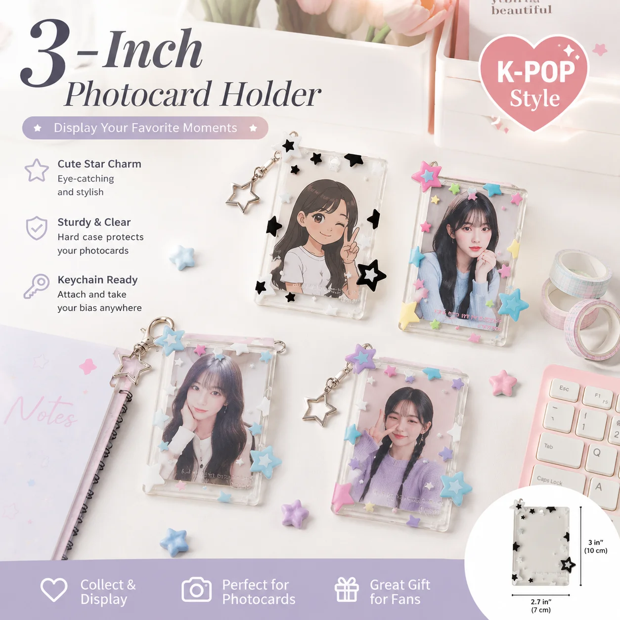 Star Design 3 inch fotokaartho - Card Sleeves Protector recensie en prijs