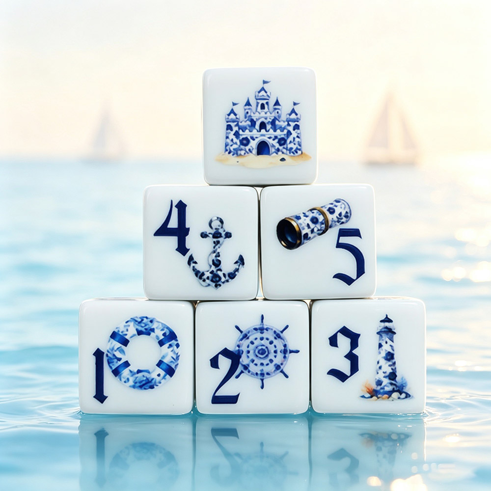 12 stuks blauwe nautische 16MM - Board Game Print recensie en prijs