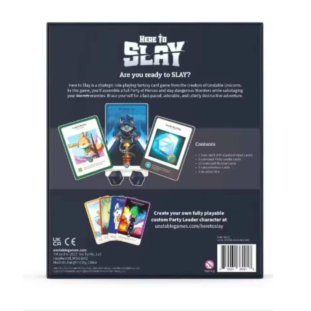 Nieuwste TeeTurtle Here to Sla - Board Game Here To Slay recensie en prijs